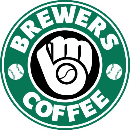 Milwaukee Brewers Starbucks Coffee Logo vinyl decal